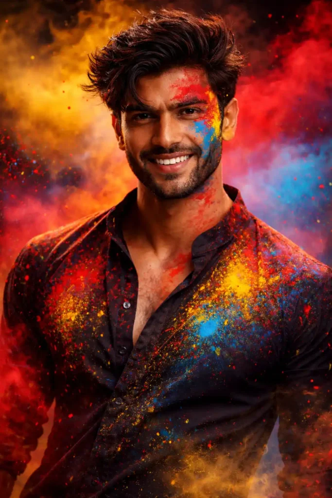 Holi Prompt Boy, Holi Prompt for Bing Image Creator