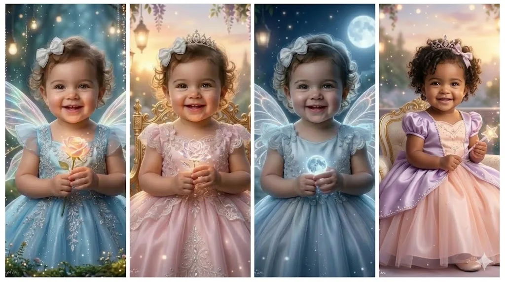 Cute Baby Fairy AI Prompts (Butterfly, Moonlight & Garden Themes)
