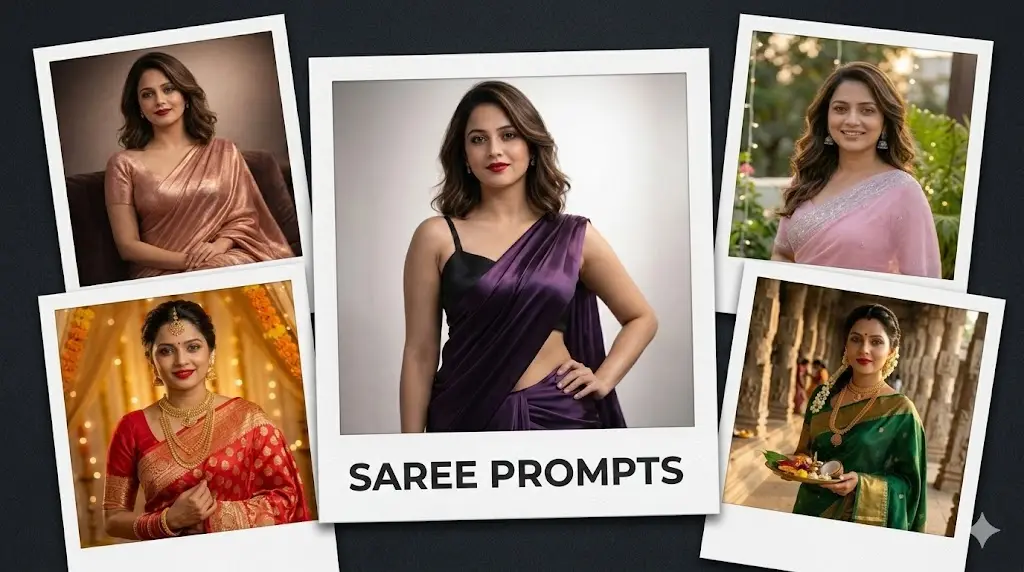 Gemini AI Saree Look Prompt: Create Beautiful Indian Saree AI Photos