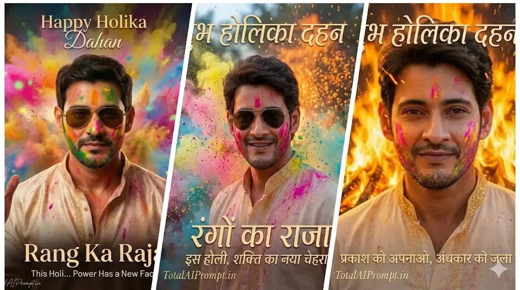 Gemini Holi Prompt For Men | Hypic Prompt text Copy and Paste