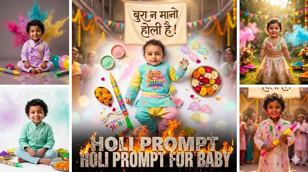 Holi Prompt for Baby Boy & Girl: Cute and Colorful Ideas for Festival Fun