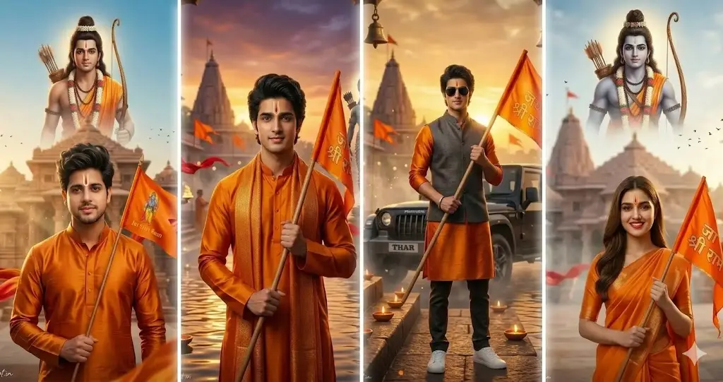 Ram Navami AI Photo Editing Prompt (Ultra Realistic Jai Shri Ram Poster)