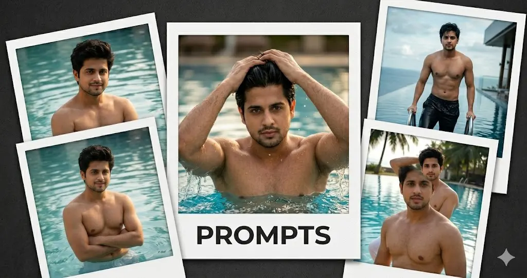 Swimming Pool Trending Photo Prompt for Gemini Boy