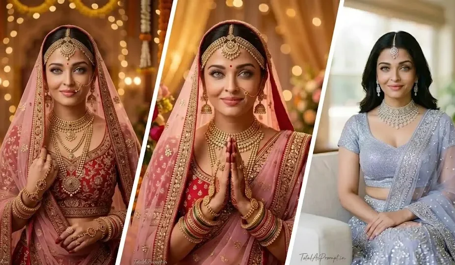 Aishwarya Rai Lehenga Prompt – Viral AI Bridal Edit You Must Try Today